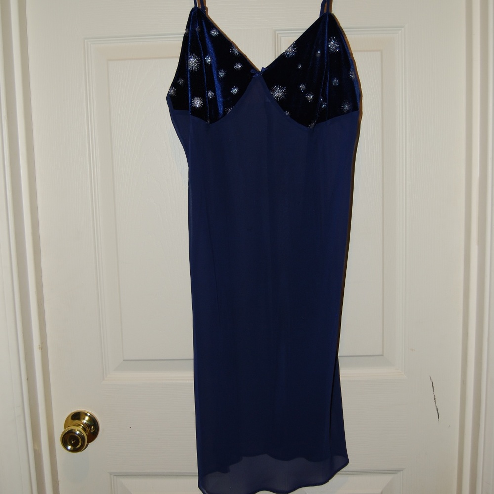 Navy blue sheer chemise